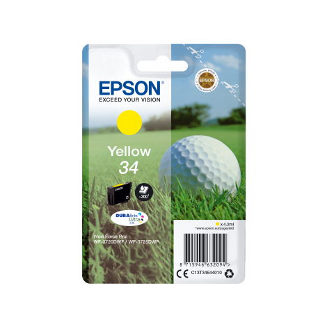 Cartridge Epson 34, T3464, C13T34644010, žlutá (yellow), originál