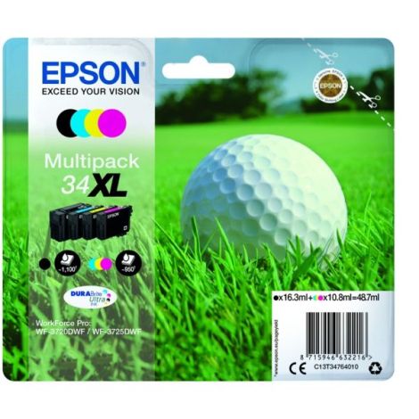 Cartridge Epson T3476 (34XL), CMYK, čtyřbalení, multipack, originál