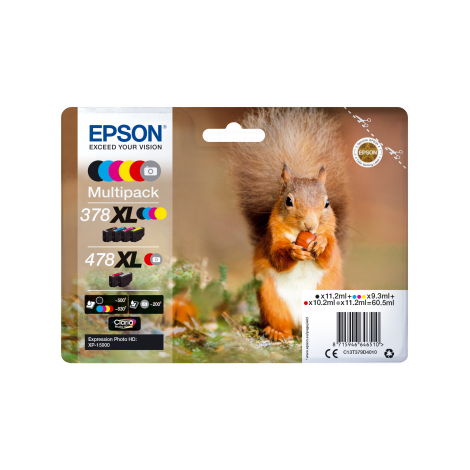 Cartridge Epson 378 XL + 478 XL, C13T379D4010, multipack, originál