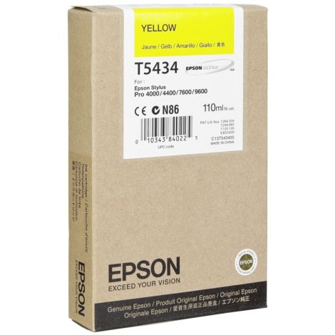 Cartridge Epson T5434, žlutá (yellow), originál