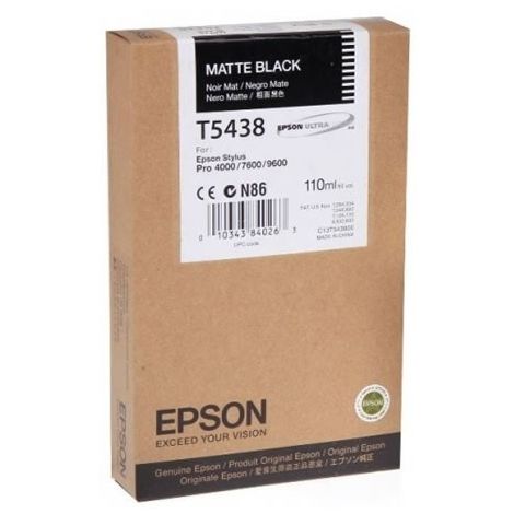 Cartridge Epson T5438, matná černá (matte black), originál