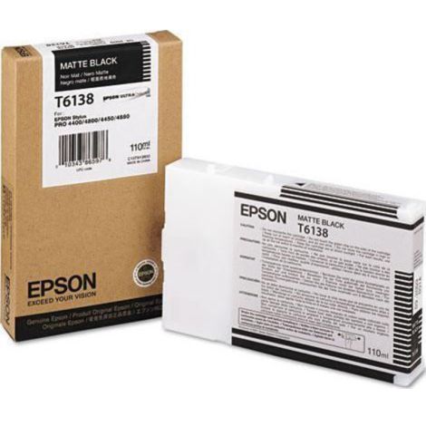 Cartridge Epson T6138, matná černá (matte black), originál