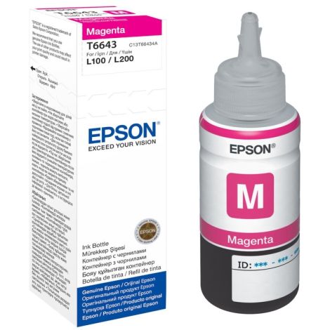 Cartridge Epson T6643, purpurová (magenta), originál