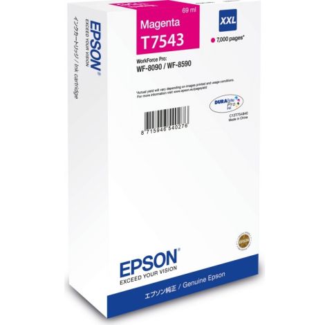 Cartridge Epson T7543, purpurová (magenta), originál