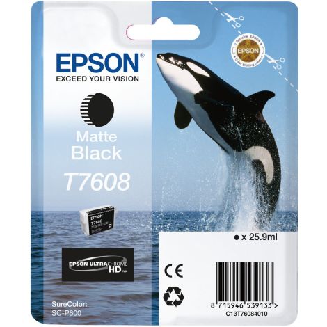 Cartridge Epson T7608, matná černá (matte black), originál