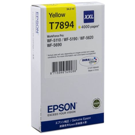 Cartridge Epson T7894, žlutá (yellow), originál