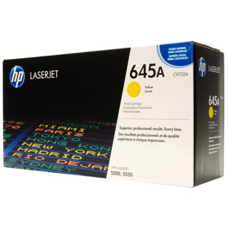 Toner HP C9732A (645A), žlutá (yellow), originál