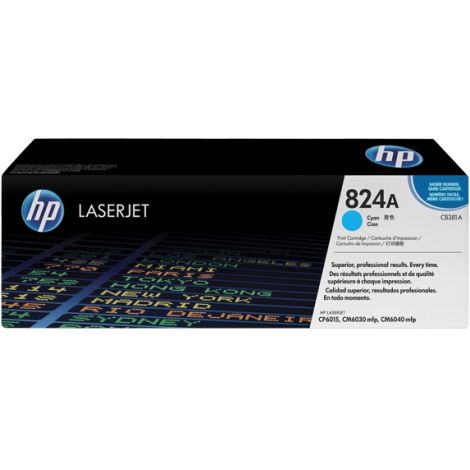 Toner HP CB381A (824A), azurová (cyan), originál