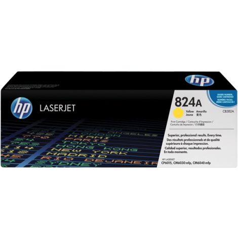 Toner HP CB382A (824A), žlutá (yellow), originál