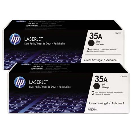 Toner HP CB435AD (35A), dvojbalení, černá (black), originál