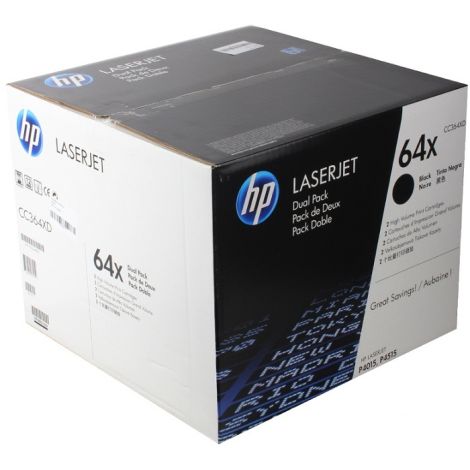 Toner HP CC364XD (64X), dvojbalení, černá (black), originál