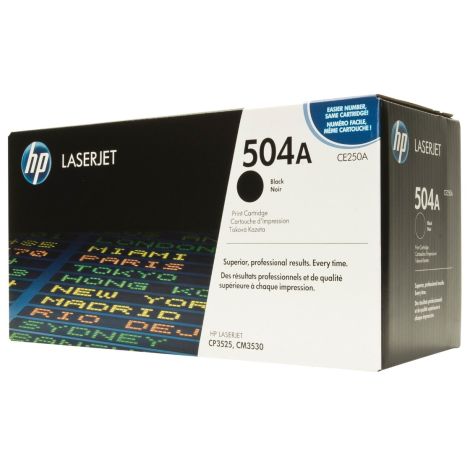 Toner HP CE250A (504A), černá (black), originál