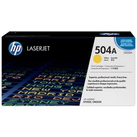 Toner HP CE252A (504A), žlutá (yellow), originál