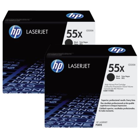 Toner HP CE255XD (55X), dvojbalení, černá (black), originál