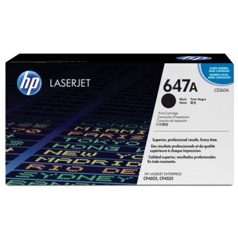 Toner HP CE260A (647A), černá (black), originál