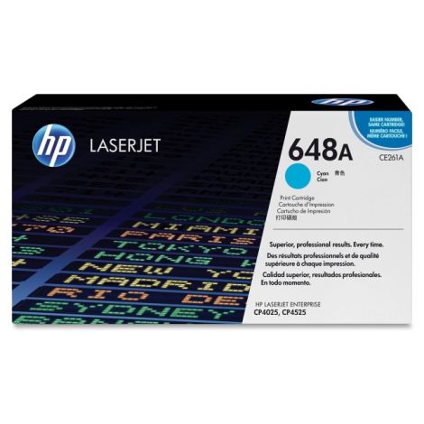 Toner HP CE261A (648A), azurová (cyan), originál