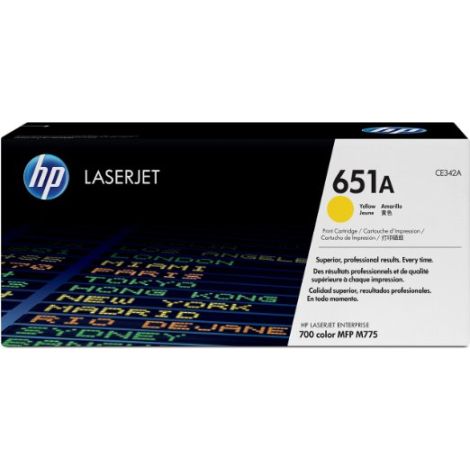 Toner HP CE342A (651A), žlutá (yellow), originál