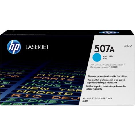 Toner HP CE401A (507A), azurová (cyan), originál