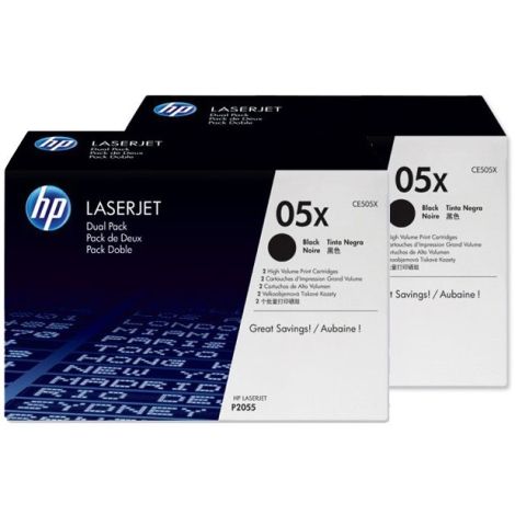 Toner HP CE505XD (05X), dvojbalení, černá (black), originál