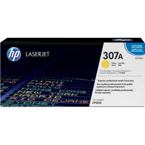 Toner HP CE742A (307A), žlutá (yellow), originál