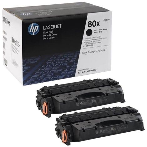 Toner HP CF280XD (80X), dvojbalení, černá (black), originál