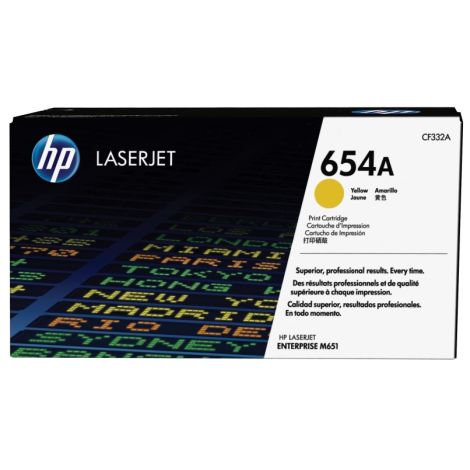 Toner HP CF332A (654A), žlutá (yellow), originál