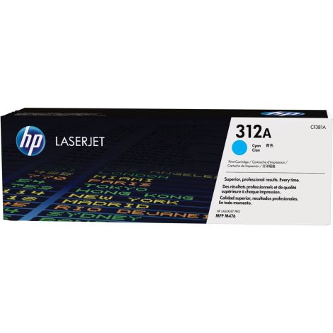 Toner HP CF381A (312A), azurová (cyan), originál