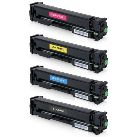 Toner HP CF400X, CF401X, CF402X, CF403X (201X), čtyřbalení, multipack, alternativní