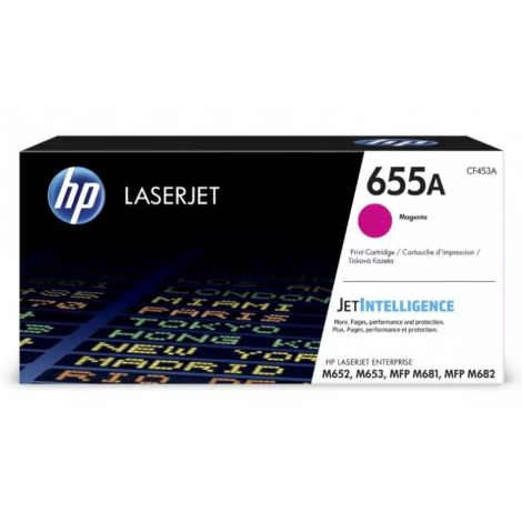 Toner HP 655A, CF453A, purpurová (magenta), originál