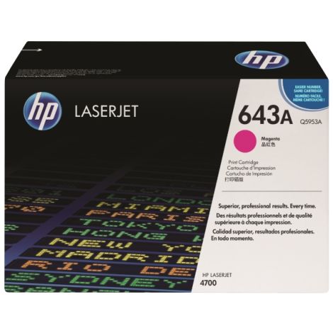 Toner HP Q5953A (643A), purpurová (magenta), originál