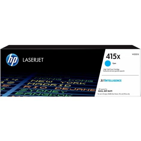 Toner HP W2031X (415X), azurová (cyan), originál