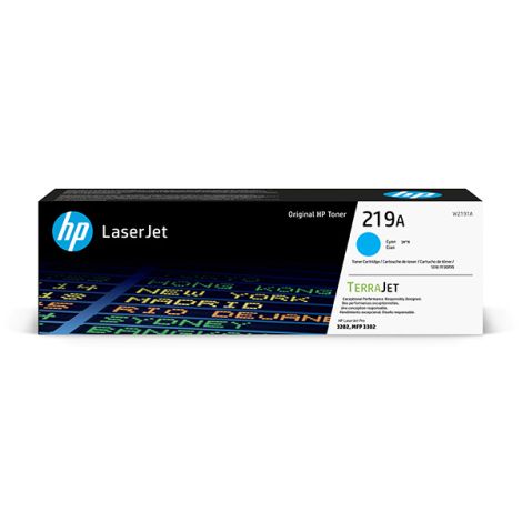 Toner HP 219A, W2191A, azurová (cyan), originál