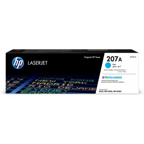 Toner HP W2211A (207A), azurová (cyan), originál