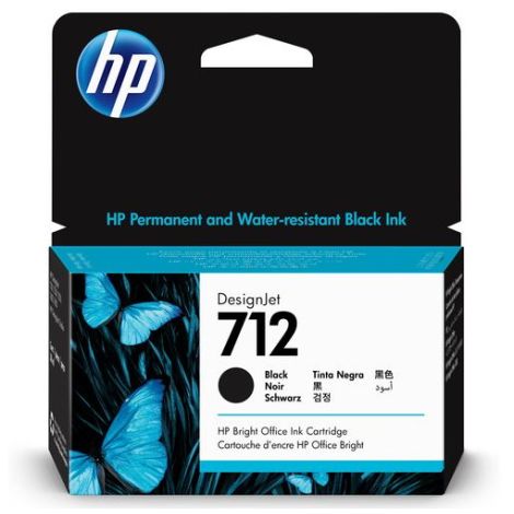 Cartridge HP 712, 3ED70A, černá (black), originál