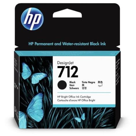 Cartridge HP 712 XL, 3ED71A, černá (black), originál