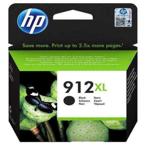 Cartridge HP 912 XL, 3YL84AE, černá (black), originál