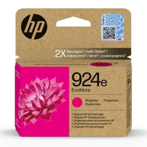 Cartridge HP 924e, 4K0U8NE, purpurová (magenta), originál