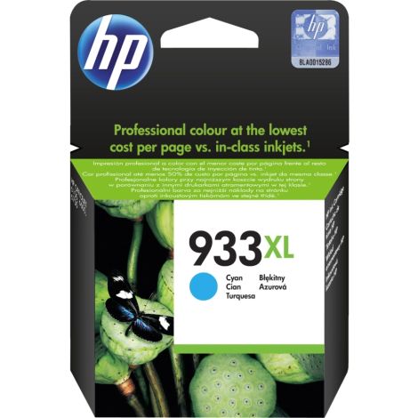 Cartridge HP 933 XL (CN054AE), azurová (cyan), originál