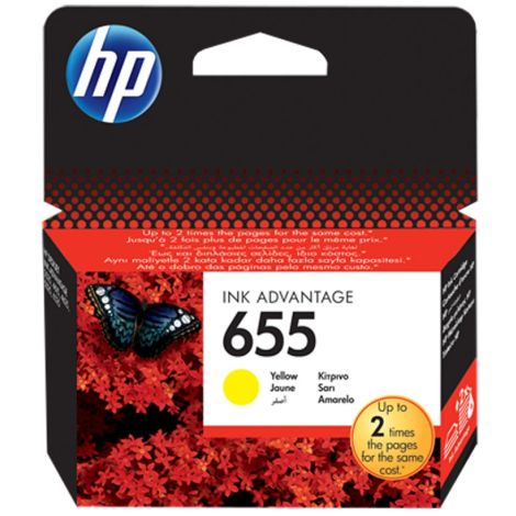 Cartridge HP 655 (CZ112AE), žlutá (yellow), originál