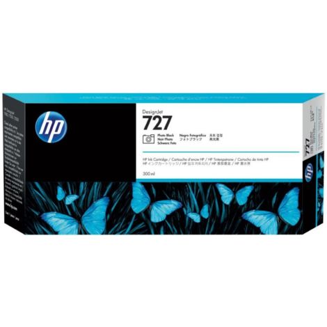 Cartridge HP 727, F9J79A, foto černá (photo black), originál