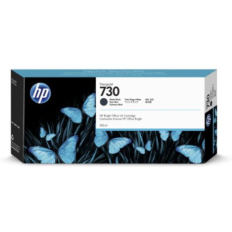 Cartridge HP 730, P2V71A, matná černá (matte black), originál