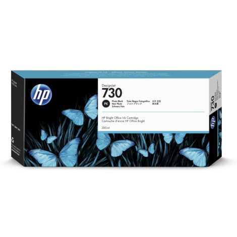 Cartridge HP 730, P2V73A, foto černá (photo black), originál