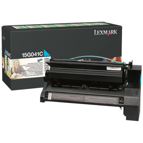 Toner Lexmark 15G041C (C752), azurová (cyan), originál