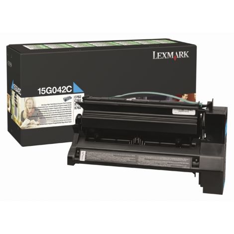 Toner Lexmark 15G042C (C752,C762), azurová (cyan), originál