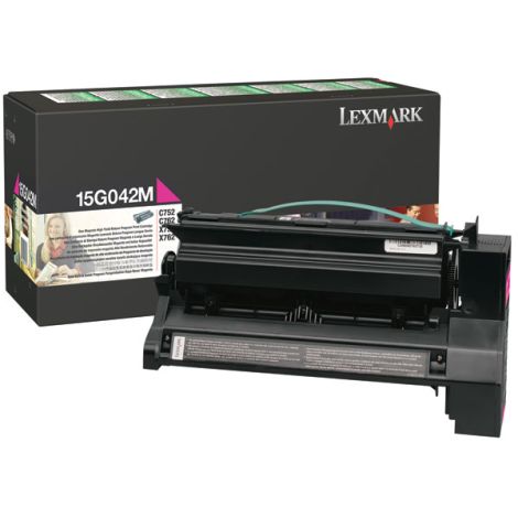 Toner Lexmark 15G042M (C752,C762), purpurová (magenta), originál