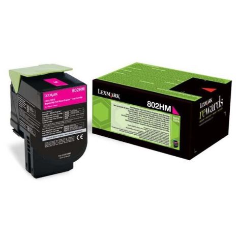 Toner Lexmark 802HM, 80C2HM0 (CX410, CX510), purpurová (magenta), originál