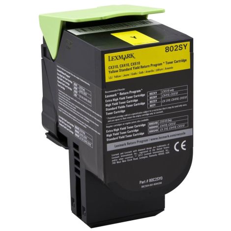 Toner Lexmark 802SY, 80C2SY0 (CX310, CX410, CX510), žlutá (yellow), originál