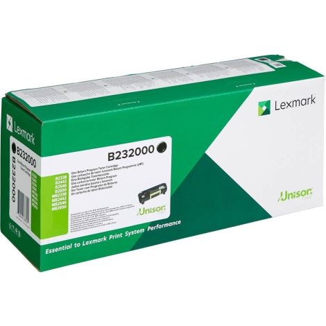 Toner Lexmark B232000 (B2338, B2442, B2546, B2650, MB2338, MB2442, MB2546, MB2650), černá (black), originál