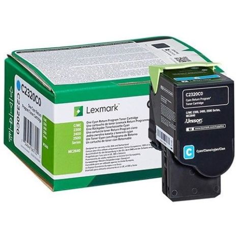 Toner Lexmark C2320C0 (MC2640, C2535, C2425, MC2425, MC2535), azurová (cyan), originál