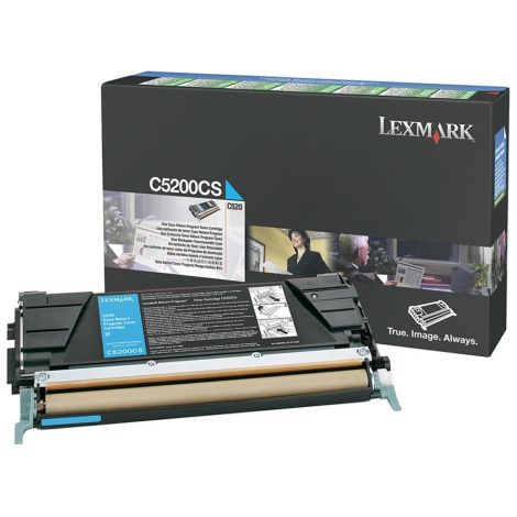 Toner Lexmark C5200CS (C530), azurová (cyan), originál